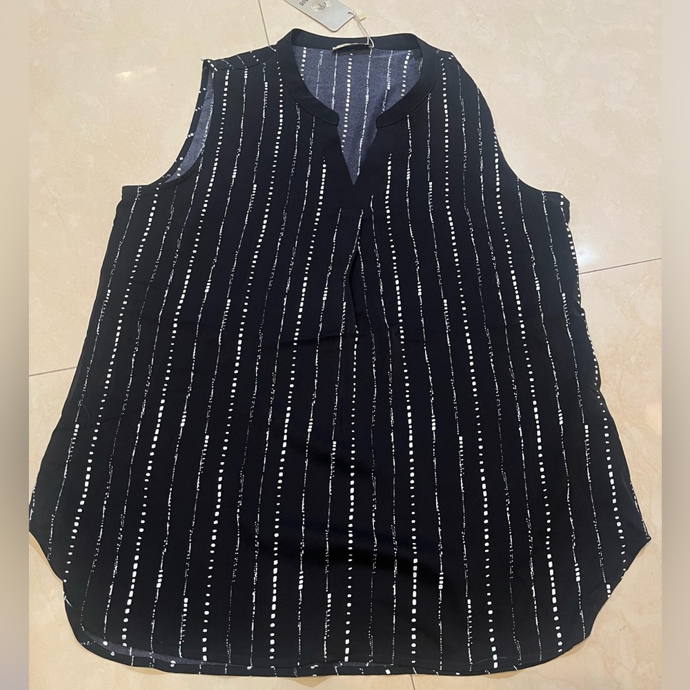 Timeson blouse size large sleveless black